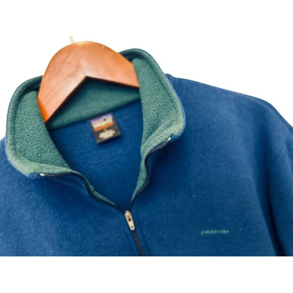 Patagonia Mens Blue Synchilla Fleece Quarter-Zip Pullover Jacket Size Large - Picture 5 of 8